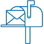 icon of a mailbox to be added review recent news and publications